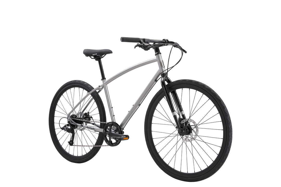 Silver Urban Commuter Bike#color_luckman