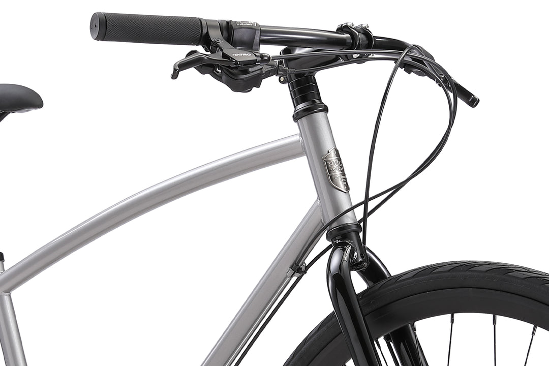 Silver Urban Commuter Bike#color_luckman